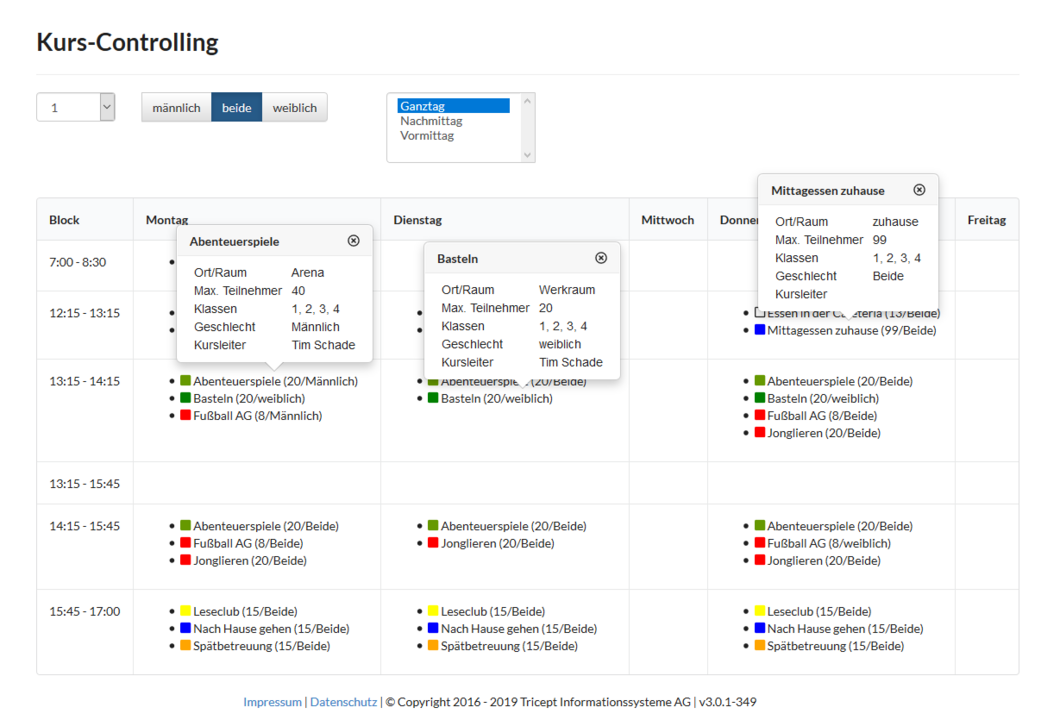 ONLINE-GANZTAGSSCHULE.DE: Software Update der Tricept AG bringt hilfreiche neue Funktionen